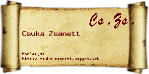 Csuka Zsanett névjegykártya