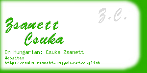 zsanett csuka business card